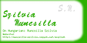 szilvia muncsilla business card